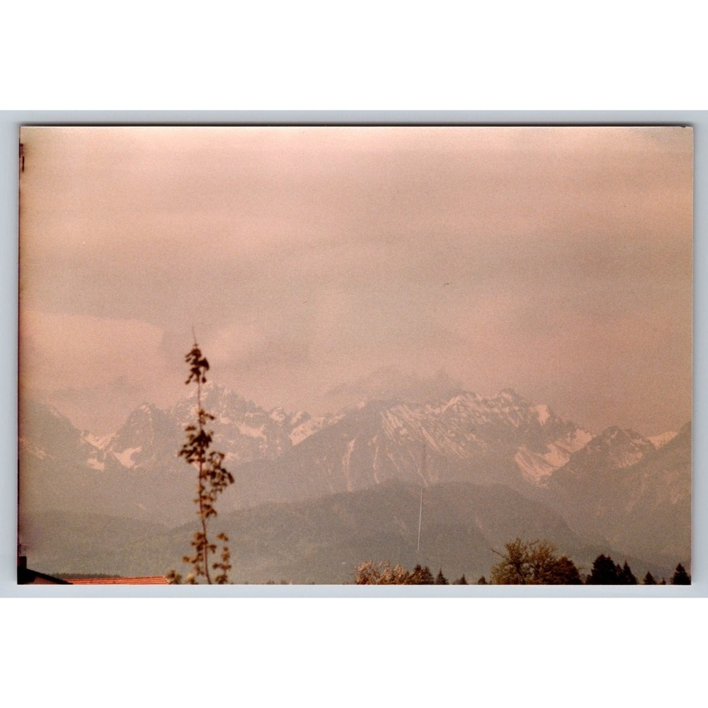 Mountains Landscape Vintage Snapshot Photograph Bavaria Alps Europe Germany